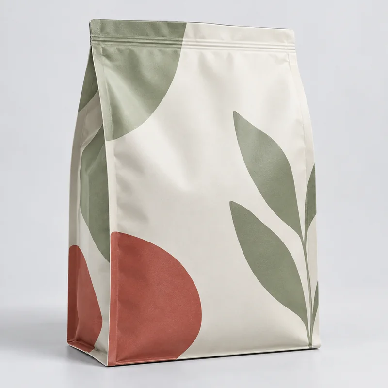 Flat-bottom pouch for coffee