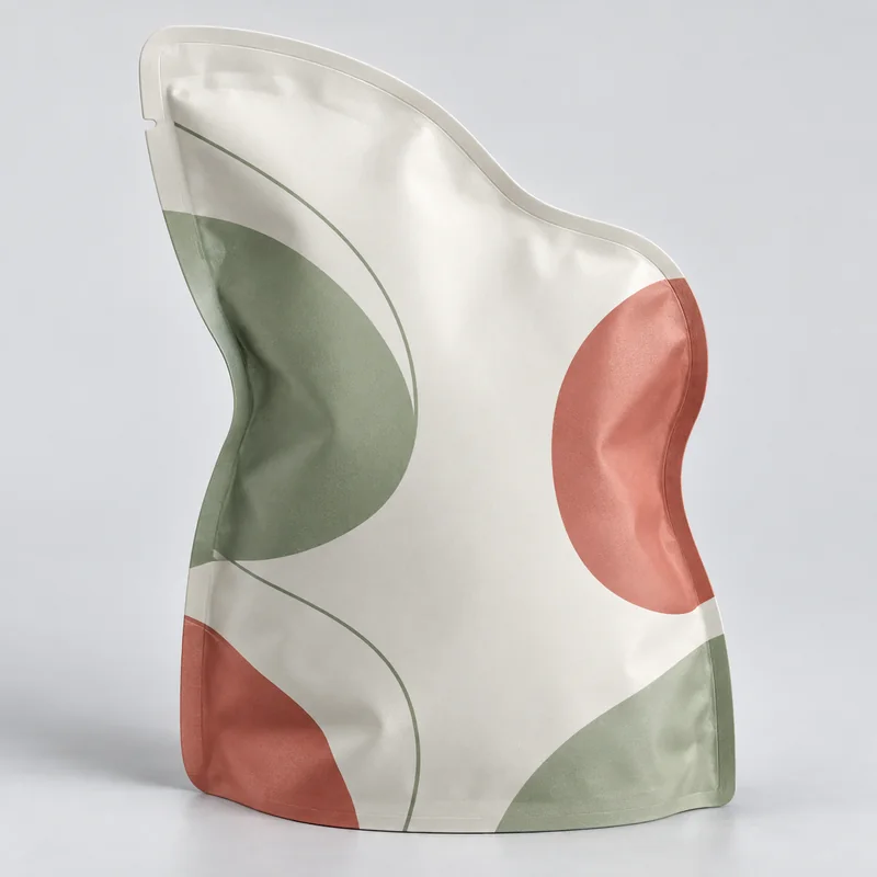 Custom shaped pouch for distinctive product presentation